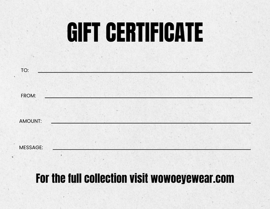 WOWO Eyewear Gift Card