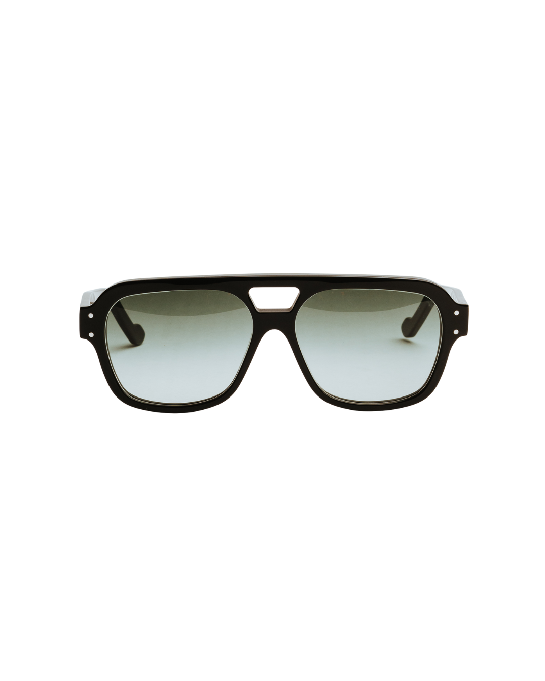 Jared in Black with Green Gradient Lenses